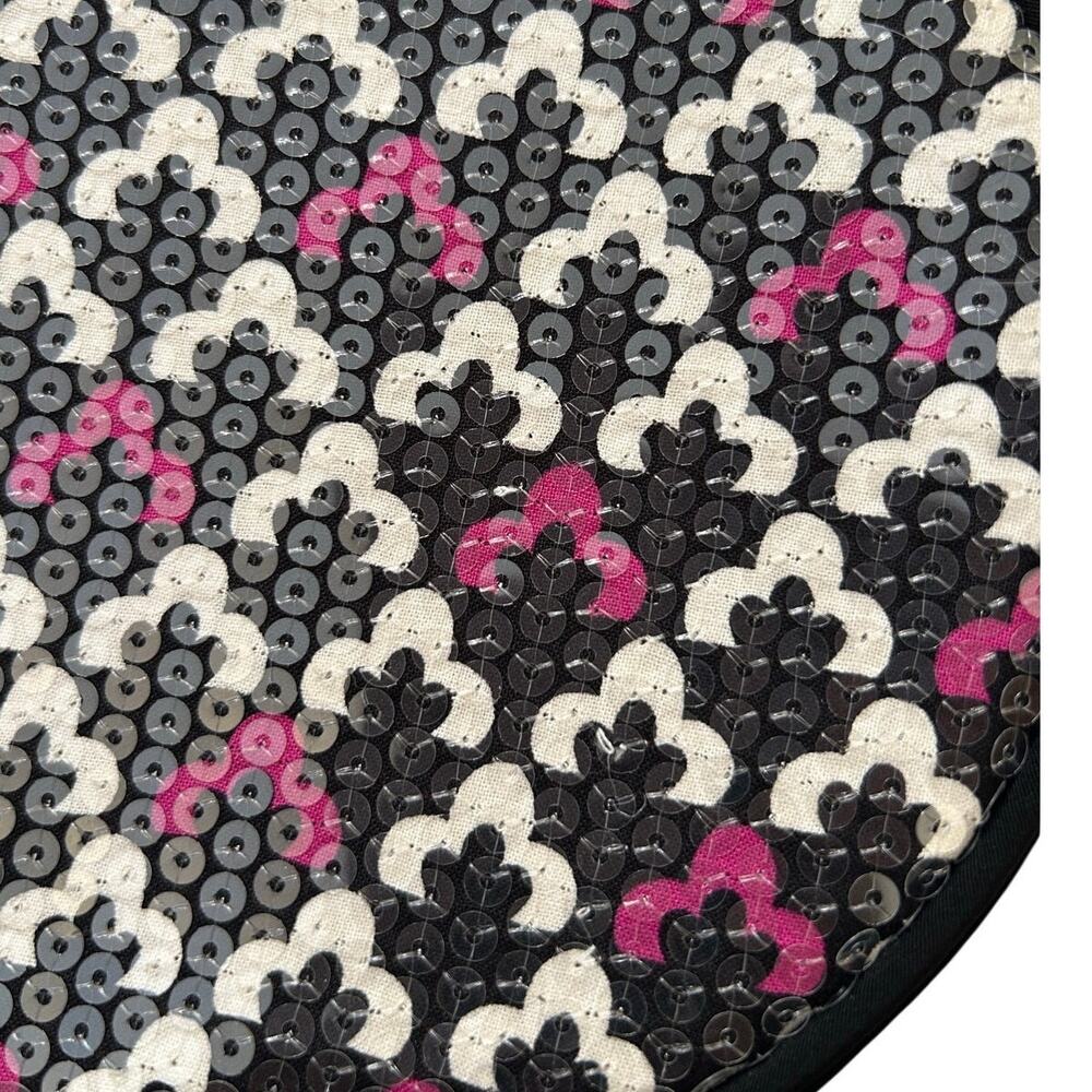 Vera‎ Bradley Shimmer Evening Bag Canterbury Magenta Pattern Round Crossbody - Picture 12 of 12